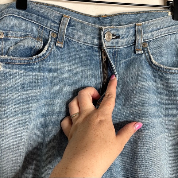 Rag & Bone Boyfriend Jean in Moss with Holes size 27 - Picture 4 of 12